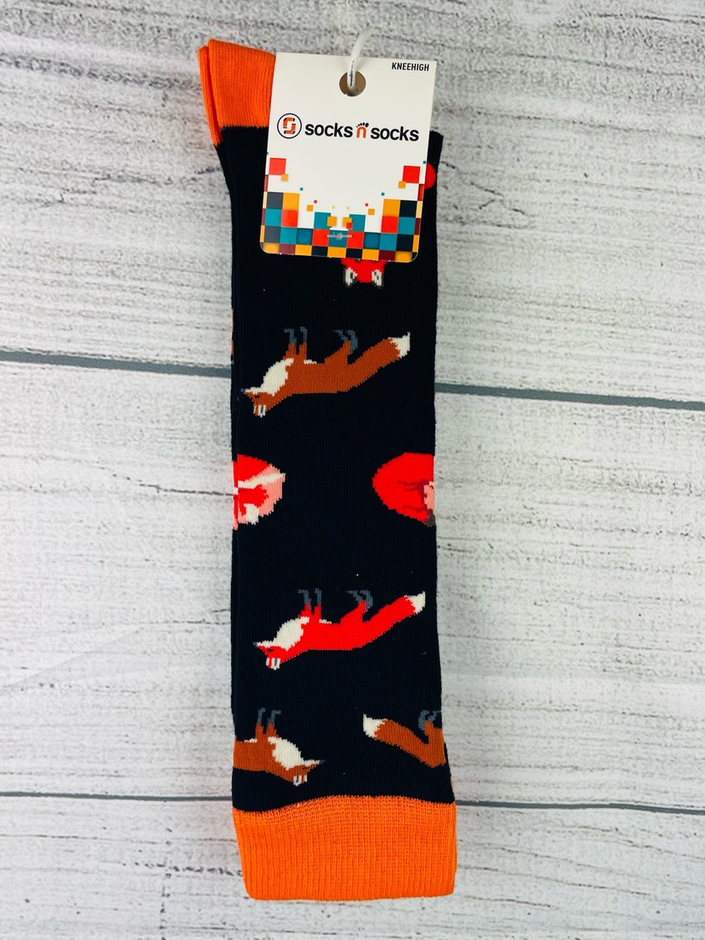 Socks n Socks Women's One Size Knee High Cute Sneaky Fox Socks - NEW